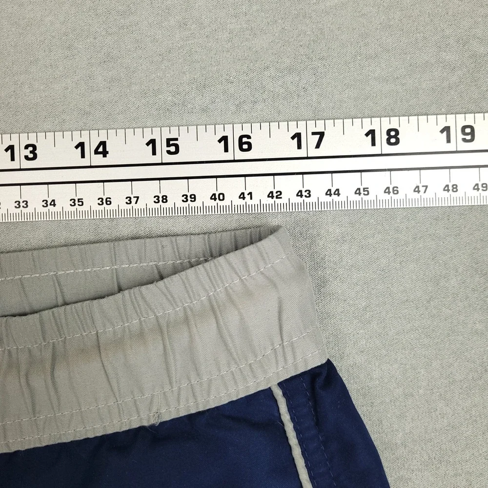 U.S. Polo Assn Mens Swim Trunks Medium Preppy Shorts Mesh Lined Navy Gray